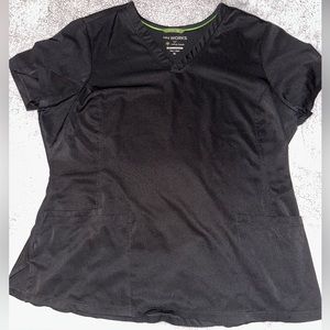Healings hands black XL scrub top
